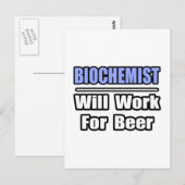 生化学者…ビールに取り組む ポストカード (正面/裏面)