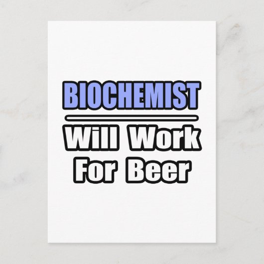 生化学者…ビールに取り組む ポストカード (正面)