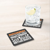 生化学者 私は 物を面白くする 名言を かっこよくする スクエアペーパーコースター (インサイチュ)