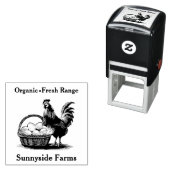 生卵のカゴ付き素朴雛 セルフインキングスタンプ (インサイチュ)