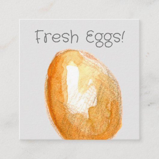 生卵の販売ブラウン卵ホビーファーム スクエア名刺 (正面)