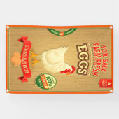 生卵を販売すオーガニックる 横断幕 (横)