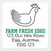 生卵を養殖する スクエアシール (正面)