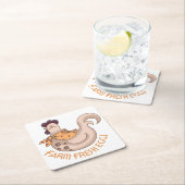 生卵を養殖する スクエアペーパーコースター (インサイチュ)