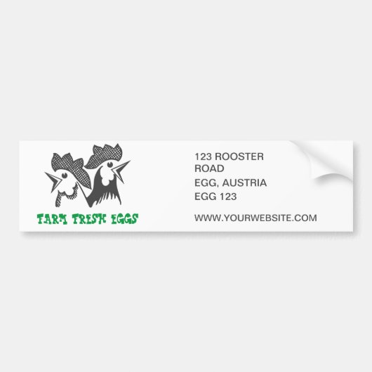 生卵を養殖する バンパーステッカー (正面)