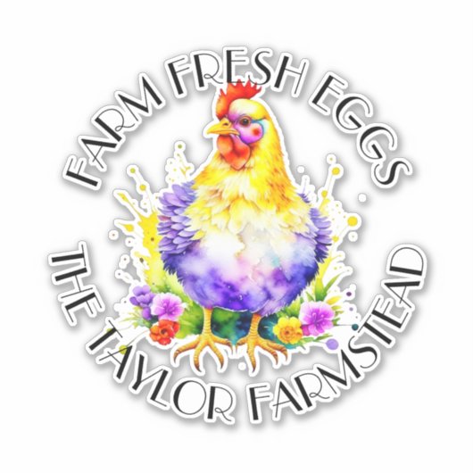 生卵を養殖する |パーソナライズされた | シール (正面)