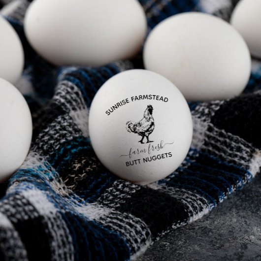 生卵を養殖する |モノグラムおもしろいの卵スタンプ ラバースタンプ