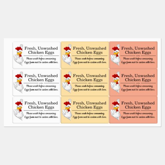 生卵を養殖する |モノグラム卵カートン ラベル (シート)