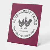 生卵を養殖する 台座サイン (正面)