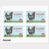 生卵を養殖する 長方形シール (シート)