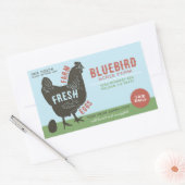 生卵を養殖する 長方形シール (封筒)