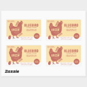 生卵を養殖する 長方形シール (シート)