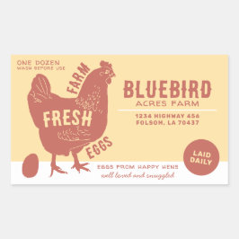 生卵を養殖する 長方形シール