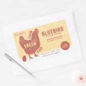 生卵を養殖する 長方形シール (封筒)