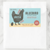 生卵を養殖する 長方形シール (バッグ)