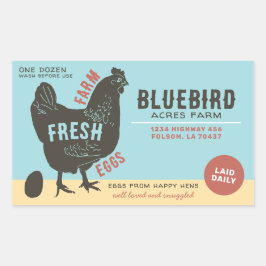 生卵を養殖する 長方形シール