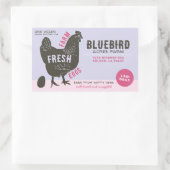 生卵を養殖する 長方形シール (バッグ)