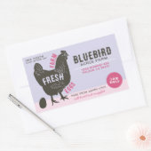 生卵を養殖する 長方形シール (封筒)