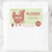 生卵を養殖する 長方形シール (バッグ)