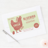 生卵を養殖する 長方形シール (封筒)