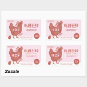 生卵を養殖する 長方形シール (シート)