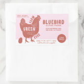 生卵を養殖する 長方形シール (バッグ)