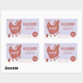 生卵を養殖する 長方形シール (シート)