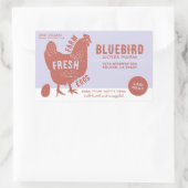 生卵を養殖する 長方形シール (バッグ)