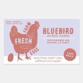 生卵を養殖する 長方形シール