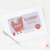 生卵を養殖する 長方形シール (封筒)