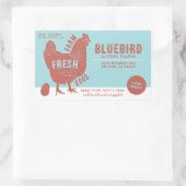 生卵を養殖する 長方形シール (バッグ)