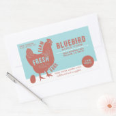 生卵を養殖する 長方形シール (封筒)