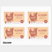 生卵を養殖する 長方形シール (シート)