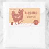 生卵を養殖する 長方形シール (バッグ)