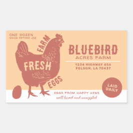 生卵を養殖する 長方形シール