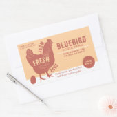 生卵を養殖する 長方形シール (封筒)