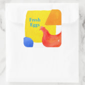 生卵カートンラベル原色ブライト スクエアシール (バッグ)