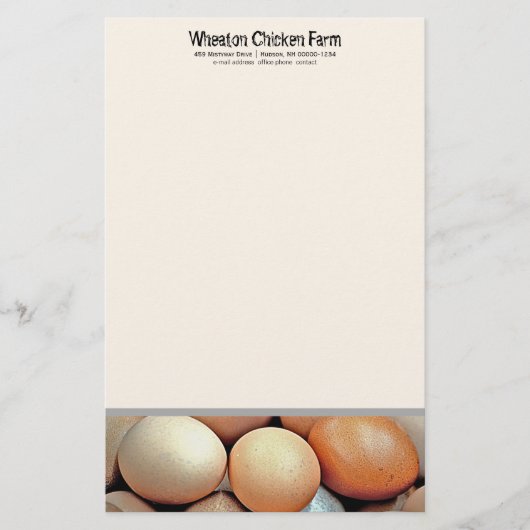 生卵チキン農家個人筆記用紙 便箋 (正面)
