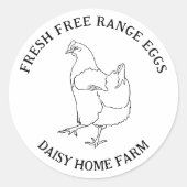 生卵ビジネス ラウンドシール (正面)