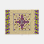 生卵リボン投げ毛布の開花春 フリースブランケット (正面(横))