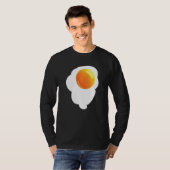 生卵 割れた 鶏卵 白身 卵黄 セラム Tシャツ (正面フル)
