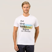 、生命ありますBeautifuがTワイシャツ食べて下さい、眠らせて下さい、浜に引き上げて下さい、繰り Tシャツ (正面フル)