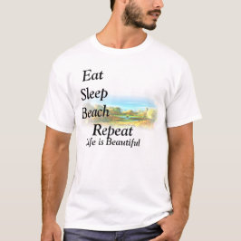 、生命ありますBeautifuがTワイシャツ食べて下さい、眠らせて下さい、浜に引き上げて下さい、繰り Tシャツ