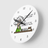 生命およびテキーラのユーモア ラウンド壁時計 (傾斜)