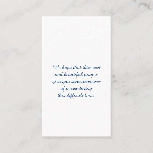 生命お祝いカードの記念写真 名刺 (裏面)