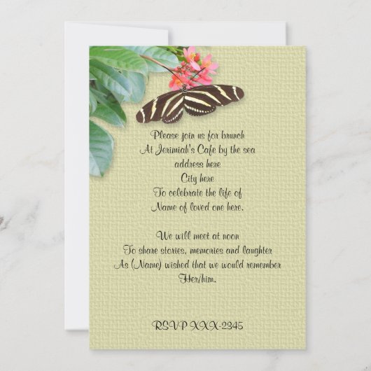 生命お祝い招待状 招待状 (裏面)