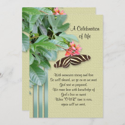 生命お祝い招待状 招待状 (正面/裏面)