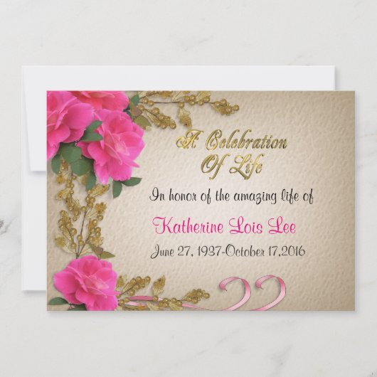 生命お祝い招待状 招待状 (正面)