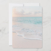 生命お祝い葬の愛の思い出ビーチ 招待状 (裏面)