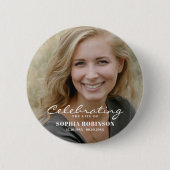 生命お祝い記念記念記念の記念 缶バッジ (正面)